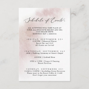 Waterverf was   Schema van het Weekendeschema in h Informatiekaartje