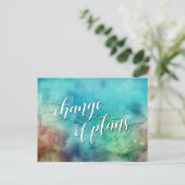 Waterverf Was wijziging plannen uitgestelde bruilo Briefkaart (Staand voorkant)