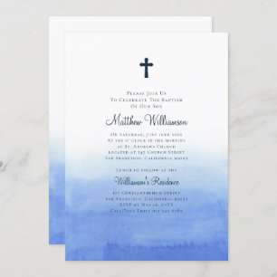 Waterverf Wash Ombre Baptismal Kaart