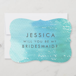 Waterverf Wash word jij mijn Bridesmaid? Kaart