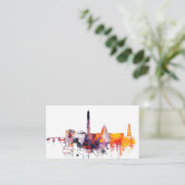 Waterverf Washington DC Skyline Visitekaartje (Staand voorkant)