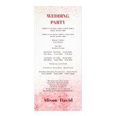 Waterverf wassen en tak Japandi bruiloft programma (Achterkant)