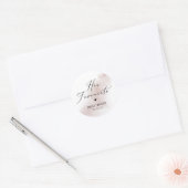 Waterverf wast haar favoriete bruiloft ronde sticker (Envelop)