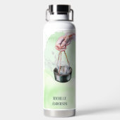 Waterverf waterflesje alleen lopen waterfles (Achterkant)