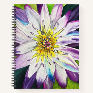 Waterverf waterlelie fijne kunst notitieboek