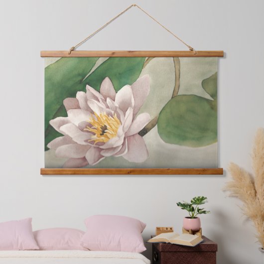Waterverf waterlelie hangend wandkleed (Slaapkamer)
