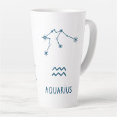Waterverf Waterman Astrologie Zodiac | Monogram Co Latte Mok (Rechterhoek)