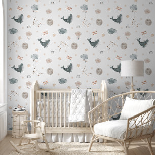 Waterverf Waterman Dierenriem Babykamer Behang