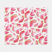 Waterverf Watermeloen 1 Fleece Deken (Voorkant (Horizontaal))