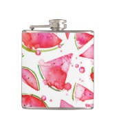 Waterverf Watermeloen 1 Heupfles (Voorkant)