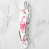 Waterverf Watermeloen 1 Kurkentrekker (Achterkant)