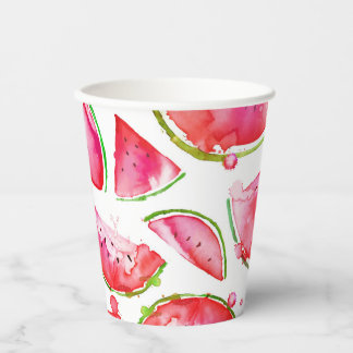 Waterverf Watermeloen 1 Papieren Bekers