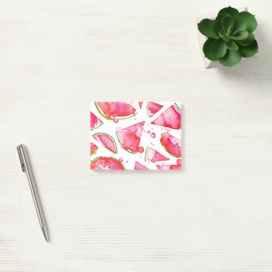 Waterverf Watermeloen 1 Post-it® Notes (Kantoor)