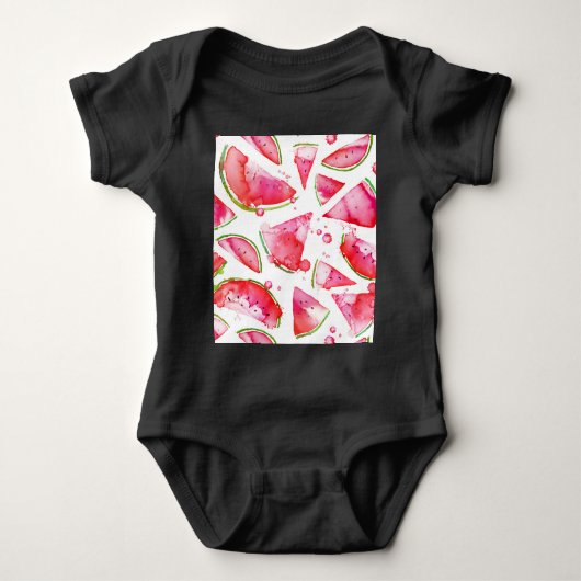 Waterverf Watermeloen 1 Romper (Voorkant)