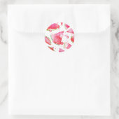 Waterverf Watermeloen 1 Ronde Sticker (Tas)