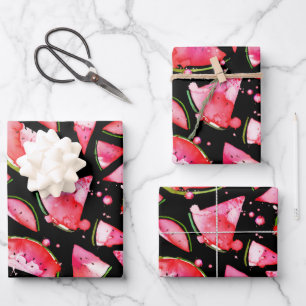 Waterverf Watermeloen 2 Inpakpapier Vel