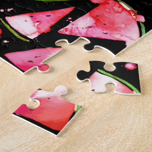 Waterverf Watermeloen 2 Legpuzzel