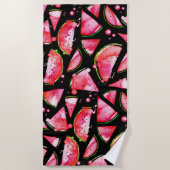 Waterverf Watermeloen 2 Strandlaken (Voorkant)