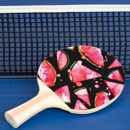 Waterverf Watermeloen 2 Tafeltennisbatje (Insitu)