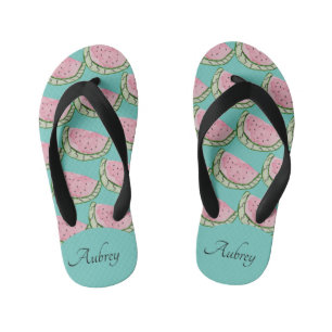 Waterverf Watermeloen Doodles Painted Pattern Name Kinder Teenslippers