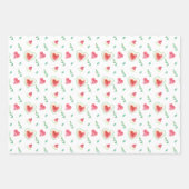 Waterverf Watermeloen en Greenery Inpakpapier Vel (Voorkant 3)