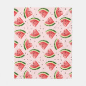 Waterverf Watermeloen Fruitpatroon Fleece Deken (Voorkant)