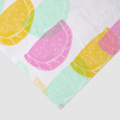 Waterverf Watermeloen Roze Groen Geel Patroon Tissuepapier (Detail)