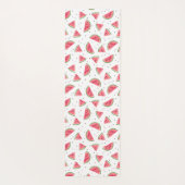 Waterverf Watermeloen Slices Patroon Monogram Yogamat (Achterkant)