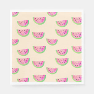 Waterverf Watermeloenen Servetten