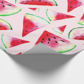 Waterverf Watermelon Slice Pattern Cadeaupapier (Hoek)