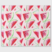 Waterverf Watermelon Slice Pattern Cadeaupapier (Vlak)