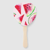 Waterverf Watermelon Slice Pattern Handwaaier (Achterkant)