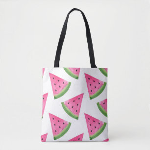Waterverf Watermelon Wedge Patroon Draagtas