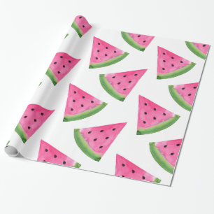 Waterverf Watermelon Wedges Cadeaupapier