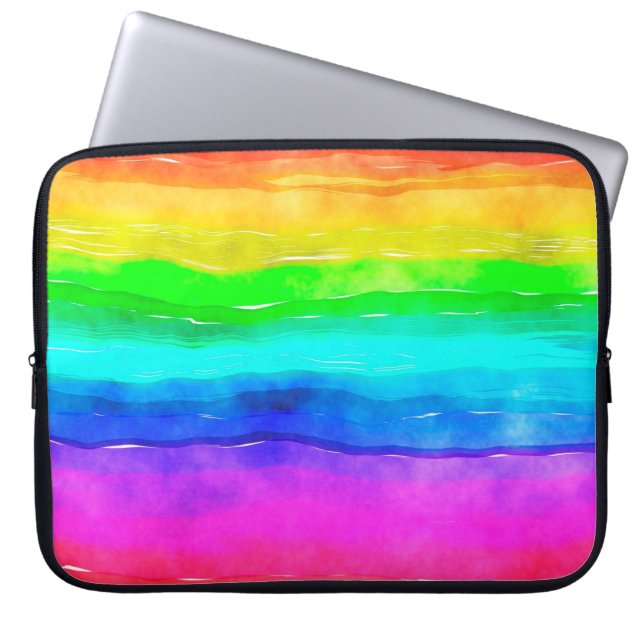 Waterverf waterverf laptop sleeve (Voorkant)