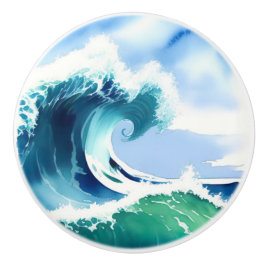 Waterverf Wave Keramische Knop
