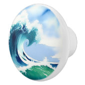 Waterverf Wave Keramische Knop (Rechts)