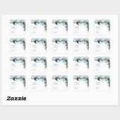 Waterverf Waves en Zand Business Vierkante Sticker (Vel)
