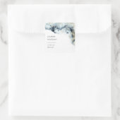 Waterverf Waves en Zand Business Vierkante Sticker (Tas)
