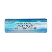 Waterverf Waves Etiket (Voorkant)