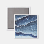 Waterverf Waves Magnet Magneet (Voorkant / Achterkant)
