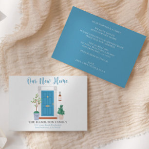 Waterverf We hebben een nieuwe mededeling van thui Bedankkaart