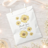 Waterverf Weddenschap met geel zonbloemen Bedankzakje (Geknipt)