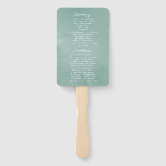 Waterverf weddenschap met succes handwaaier (Achterkant)