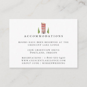 Waterverf Wedding Accommodations Informatiekaartje