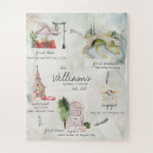 Waterverf Wedding Memory Keepomwille Pas getrouwd Legpuzzel (Verticaal)