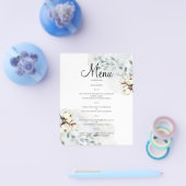 Waterverf WEDDING MENU. Flyer (Enkel)