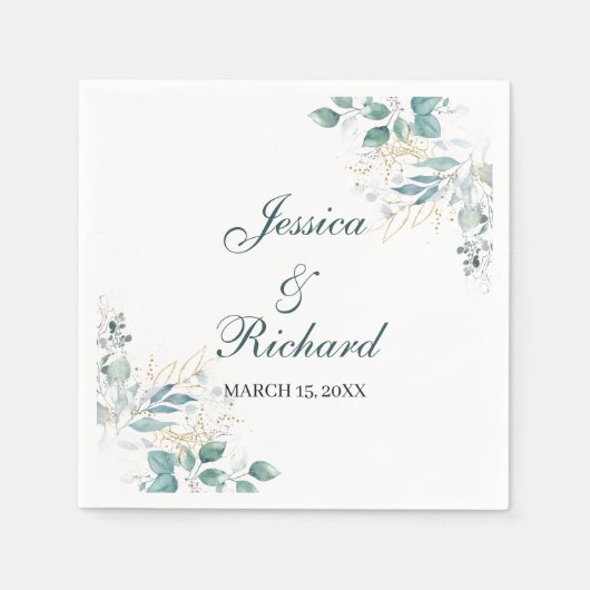 Waterverf Wedding Napkins Servet (Voorkant)