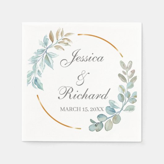 Waterverf Wedding Napkins Servet (Voorkant)