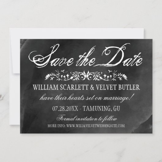 Waterverf Wedding opslaan Datum Save The Date (Voorkant)